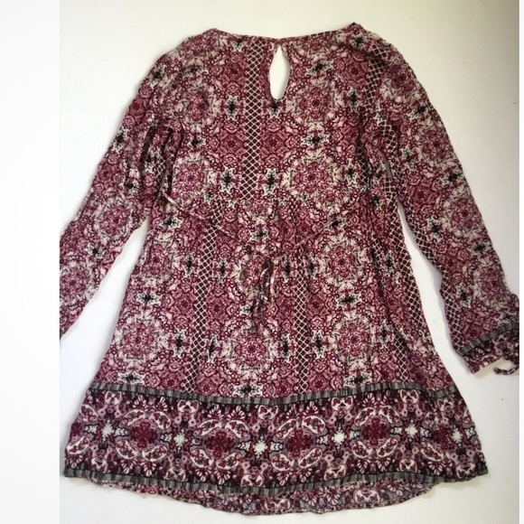 Maurices Babydoll Dress Black Lace Boho Pheasant - Picture 3 of 4